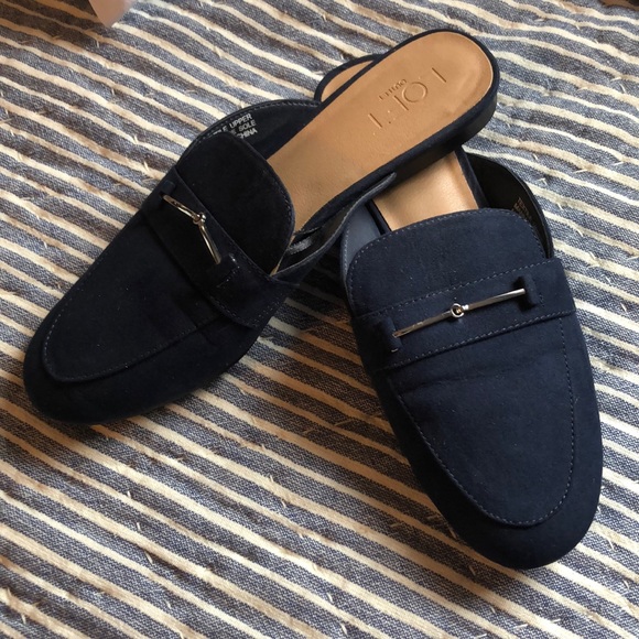 LOFT Shoes - Loft Outlet Blue Suede Mules